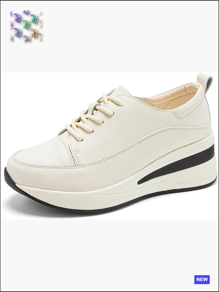 Chunky Platform Rocker Sneakers With Arch Support Lightweight Non-Slip Wedge